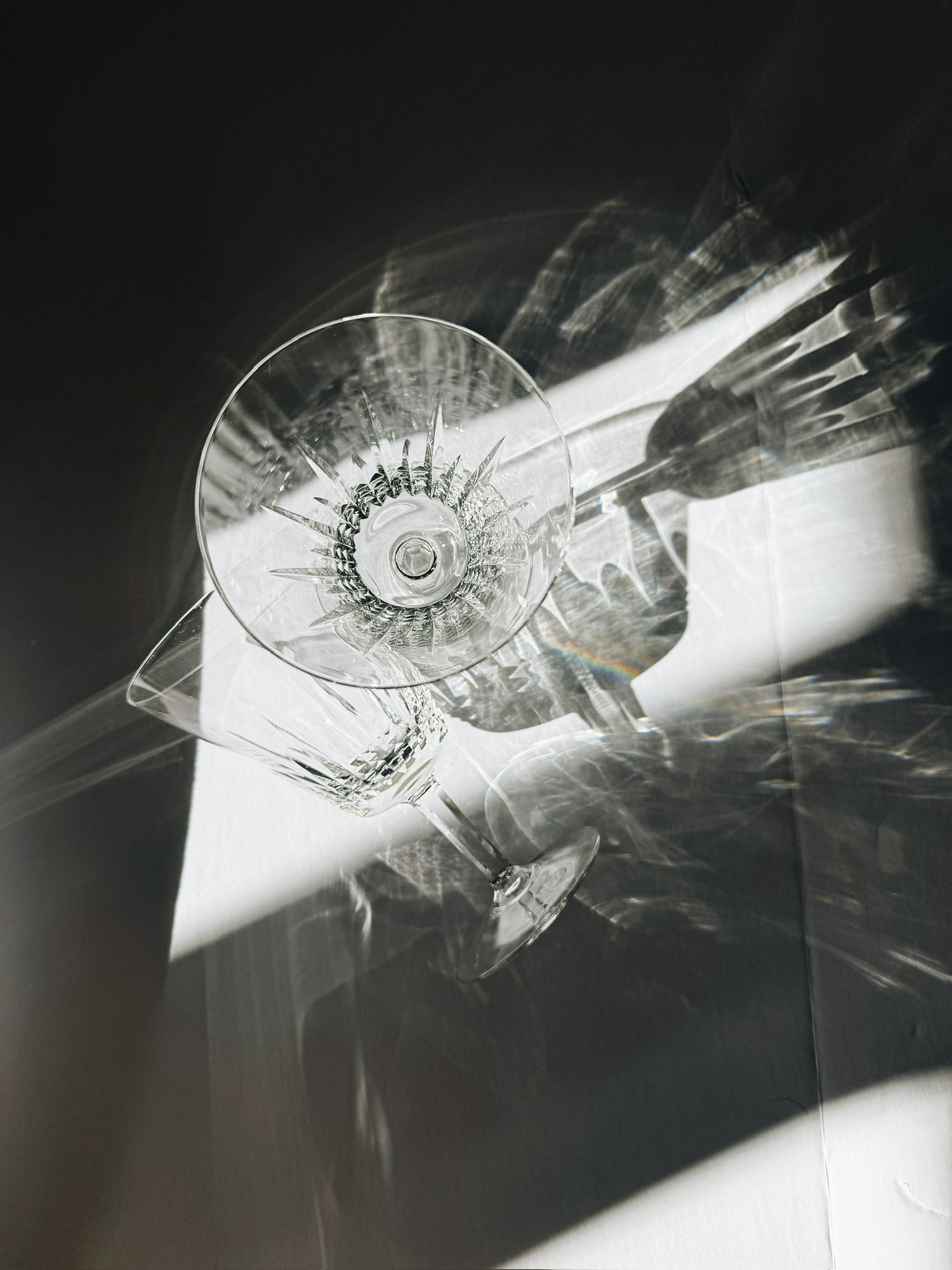 Set of 8- Vintage Cut Crystal Glasses