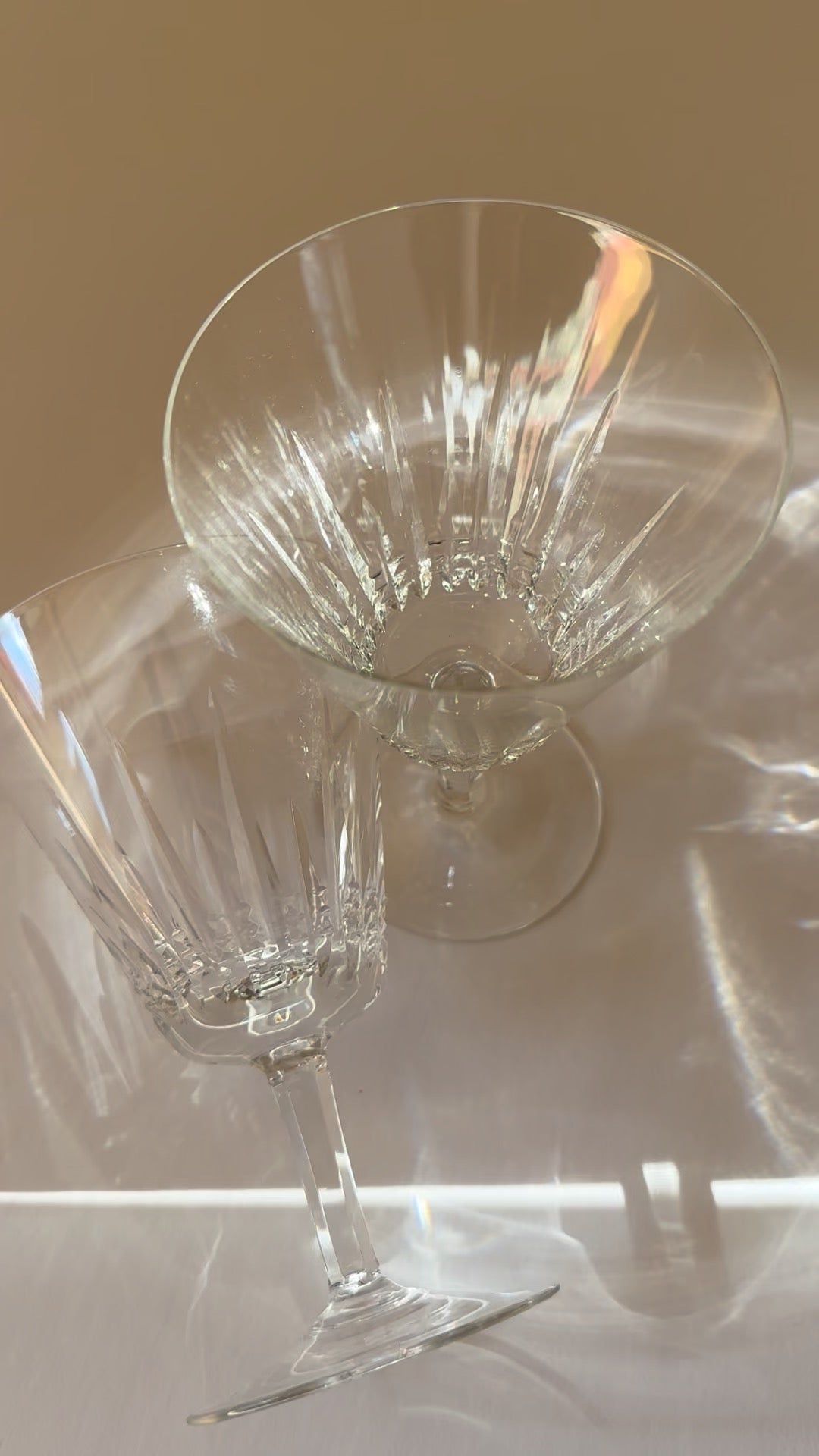 Set of 8- Vintage Cut Crystal Glasses