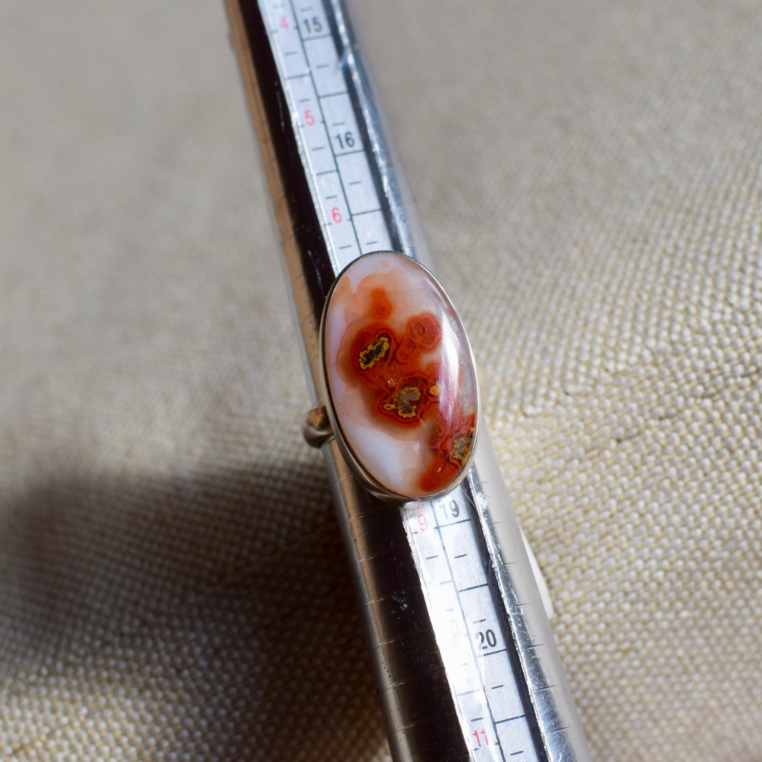 Stone Seam Agate Ring in Sterling Silver