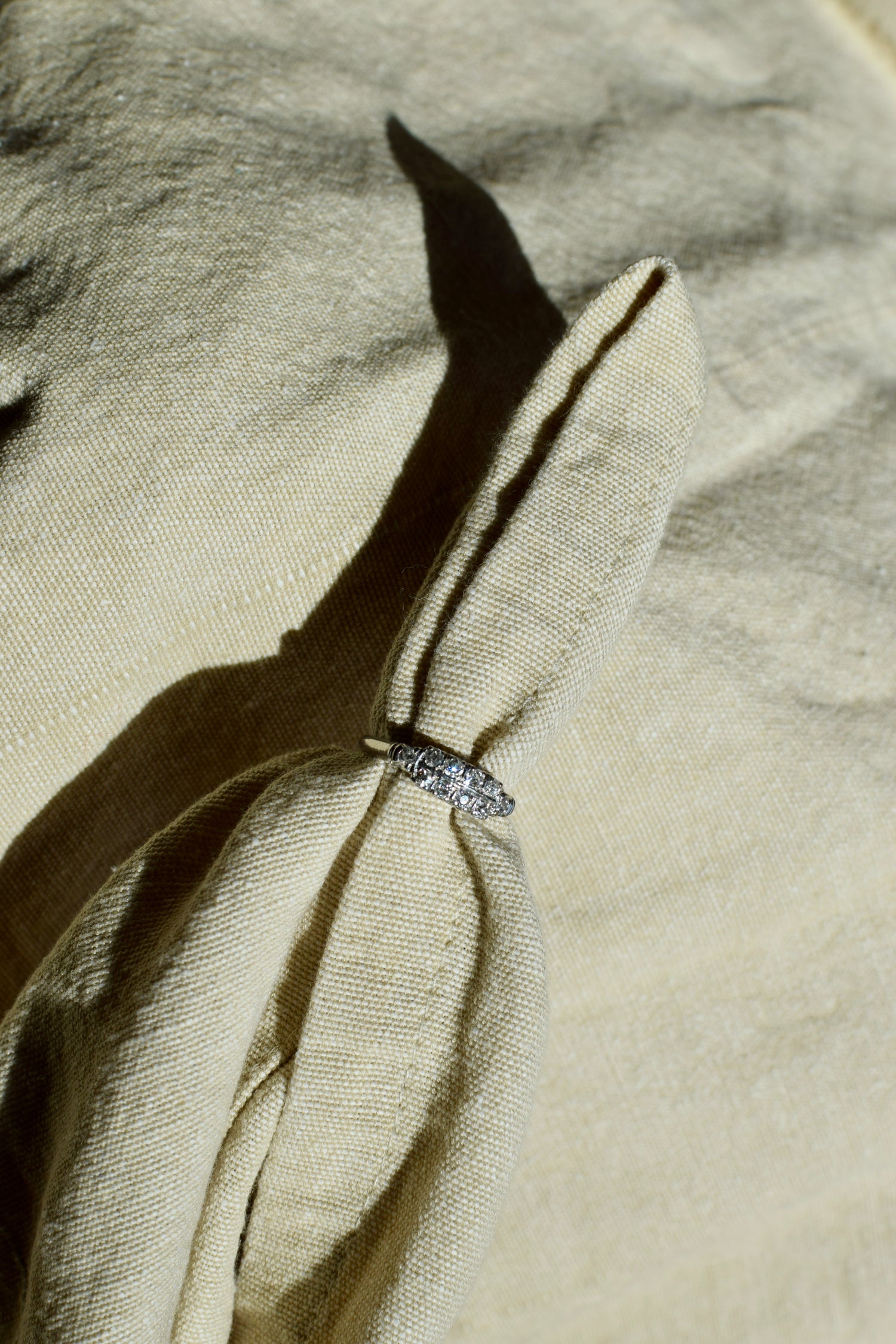 Vintage double diamond band size 7