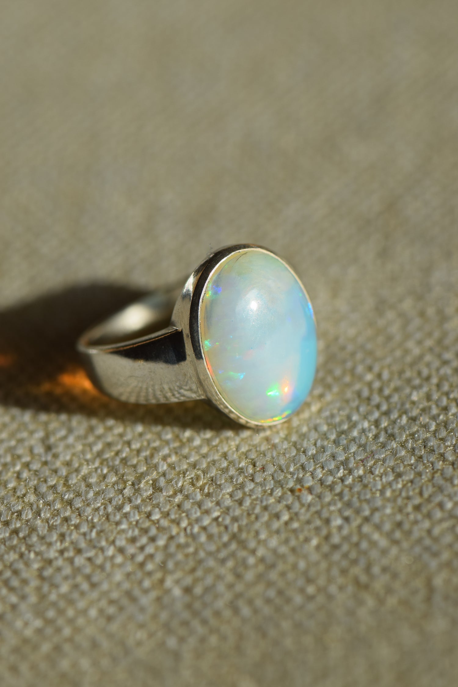 Ethiopian Cabachon Opal in Sterling Silver- 8