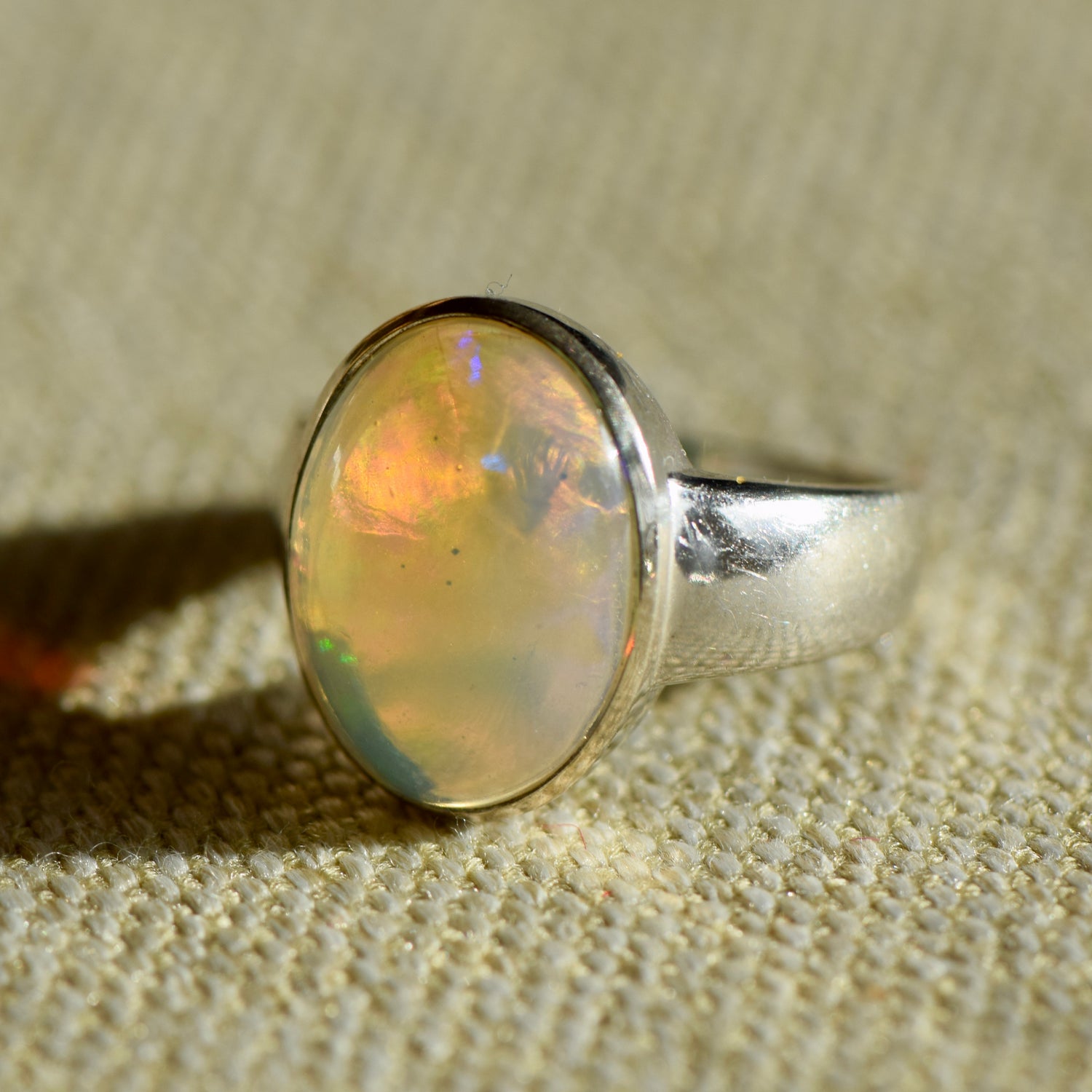 Ethiopian Cabachon Opal in Sterling Silver- 8