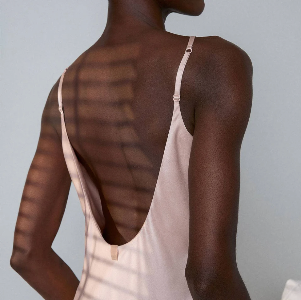 Lunya Washable Silk Bias Slip Dress