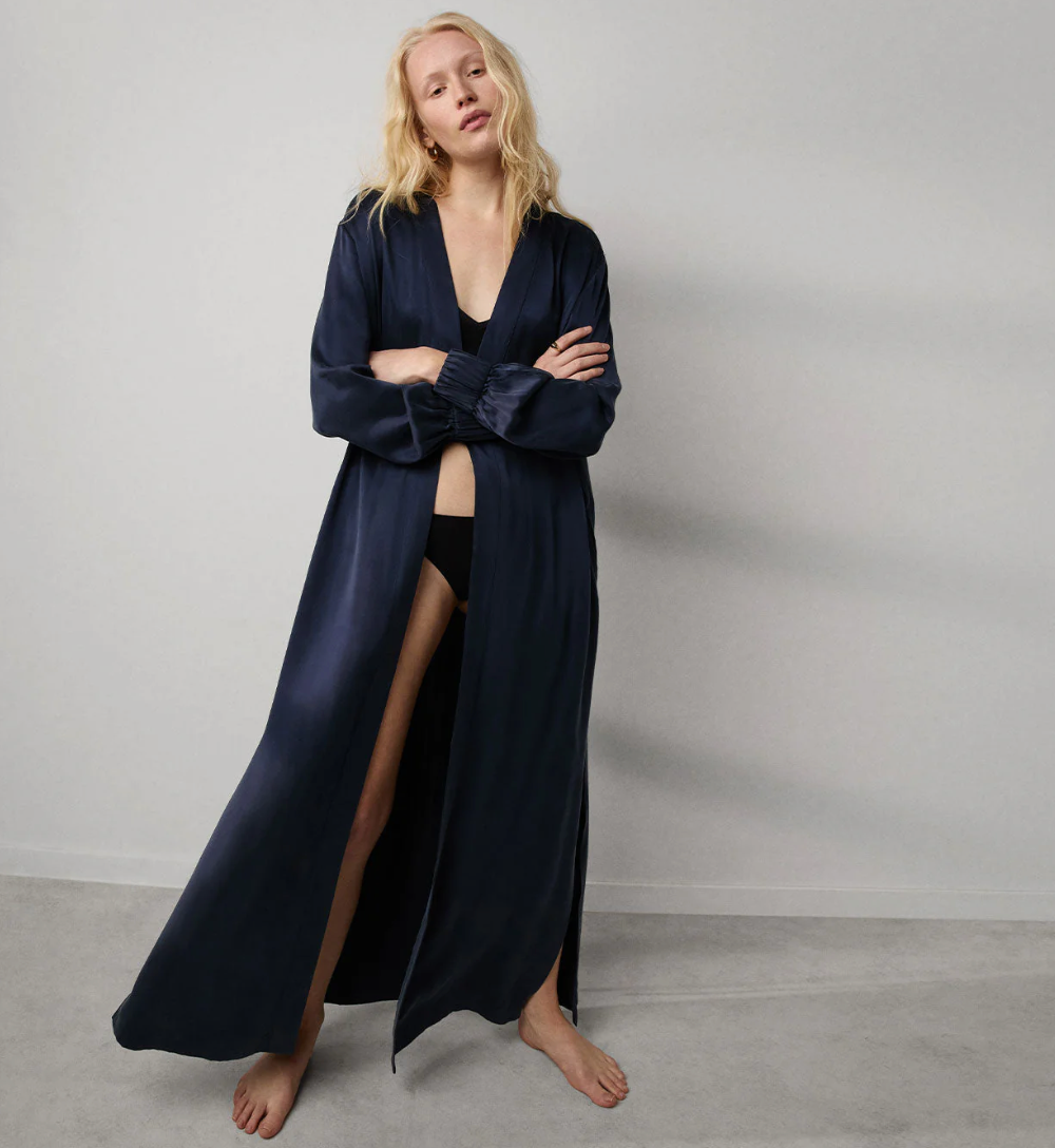 Lunya Long Robe in Washable Silk