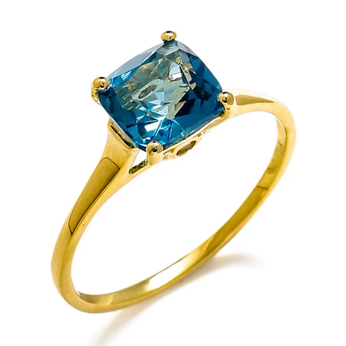 10K Yellow Gold London Blue Topaz Ring