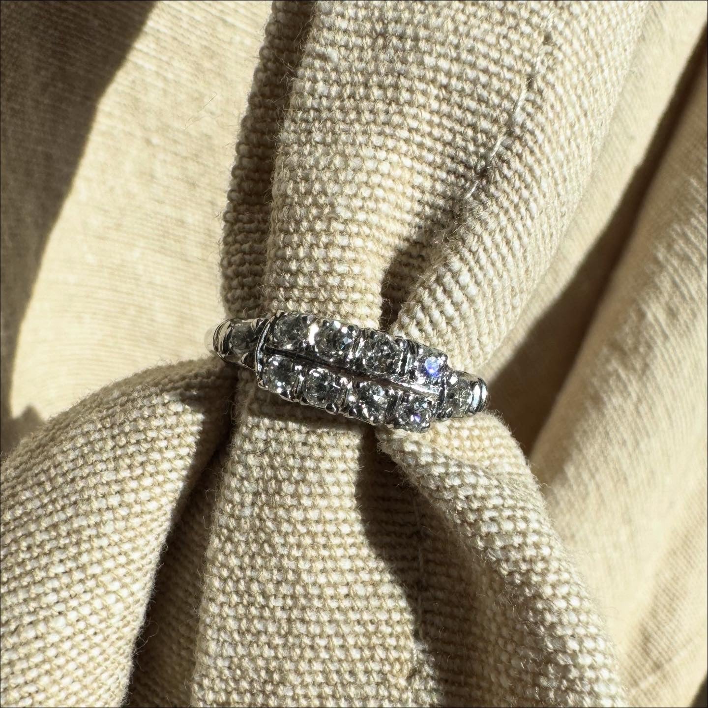 Vintage double diamond band size 7