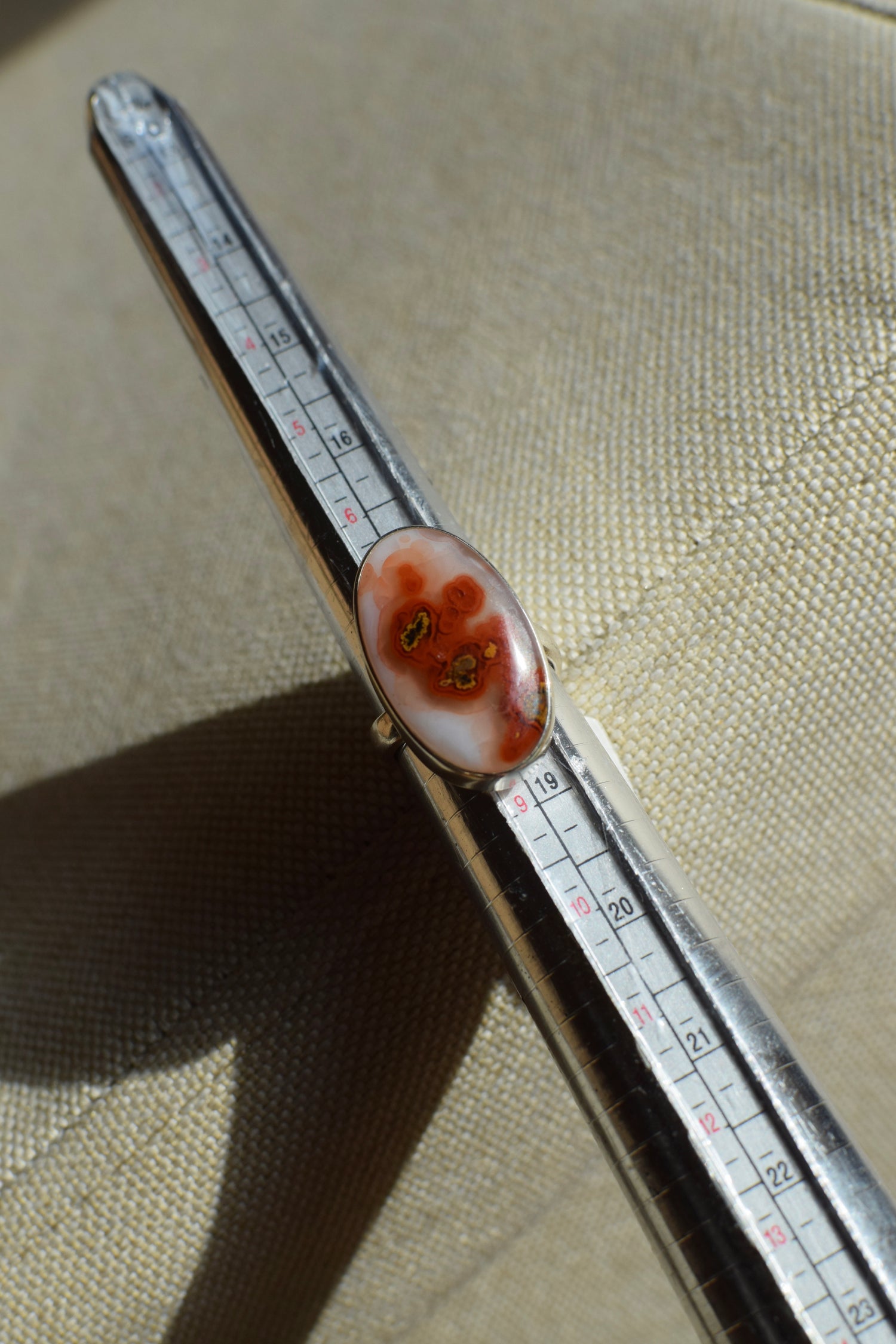 Stone Seam Agate Ring in Sterling Silver