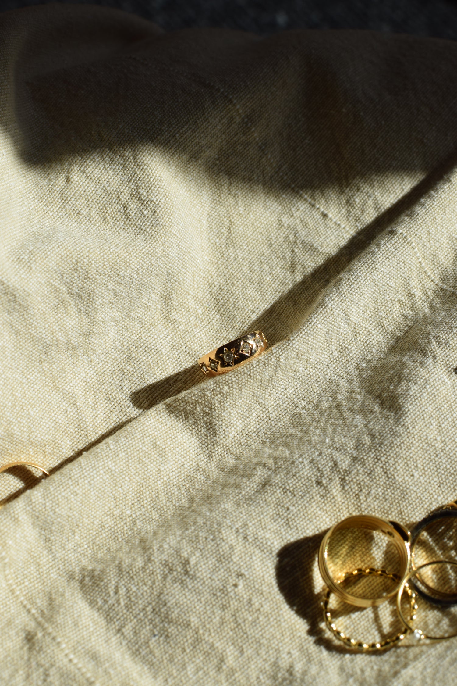 Starfall Ring- Vintage Diamond Constallation Ring