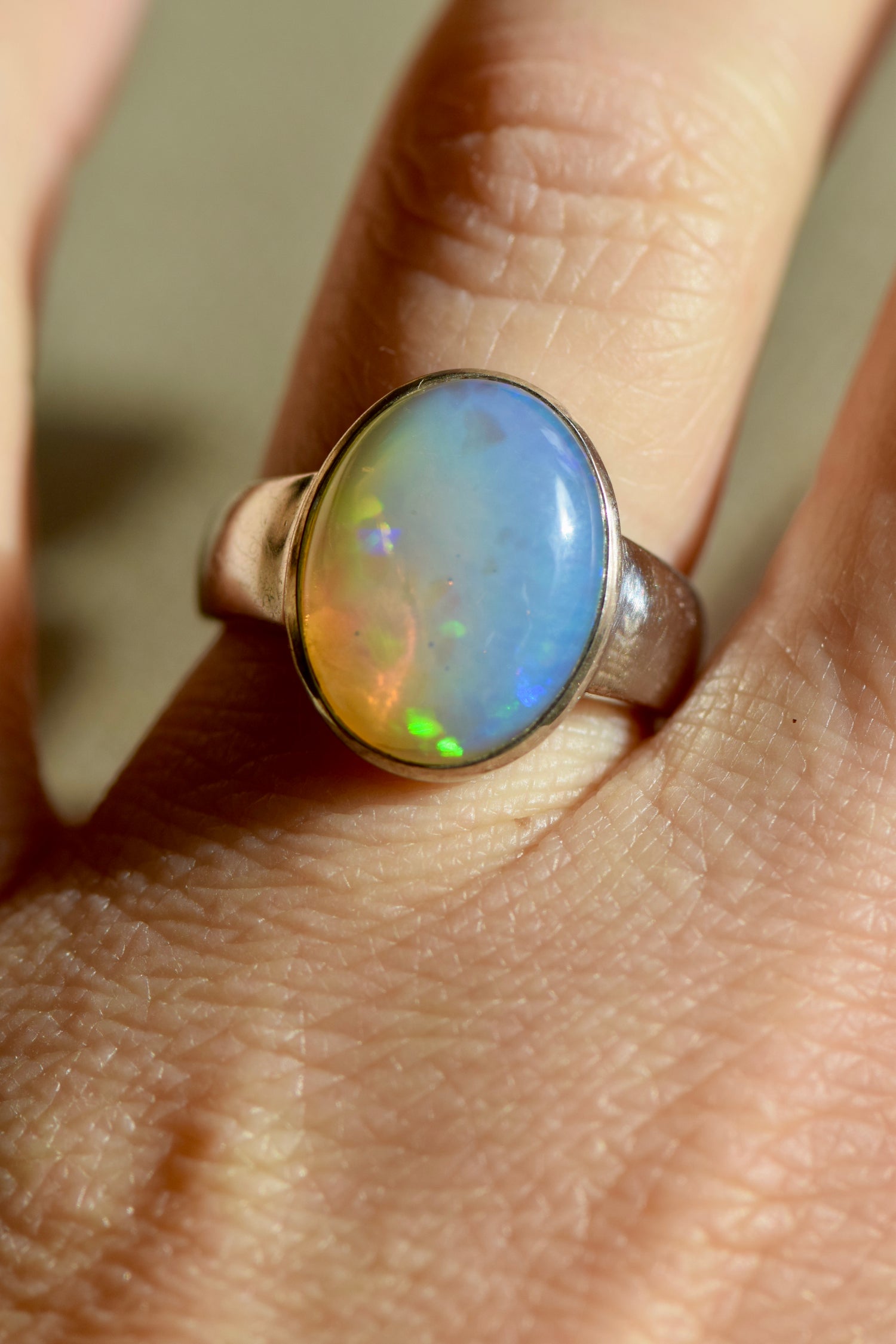 Ethiopian Cabachon Opal in Sterling Silver- 8