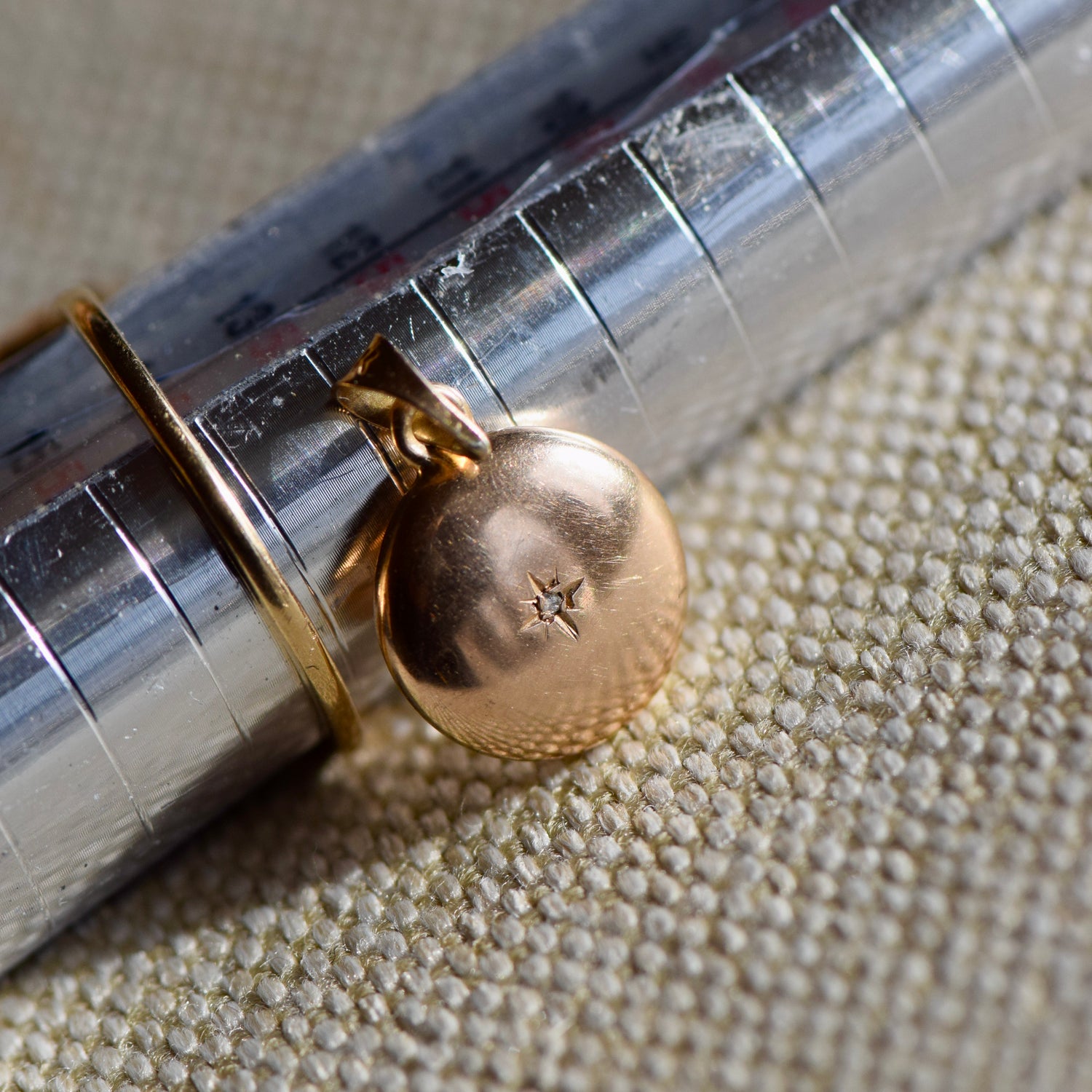 Celestial bubble charm with diamond