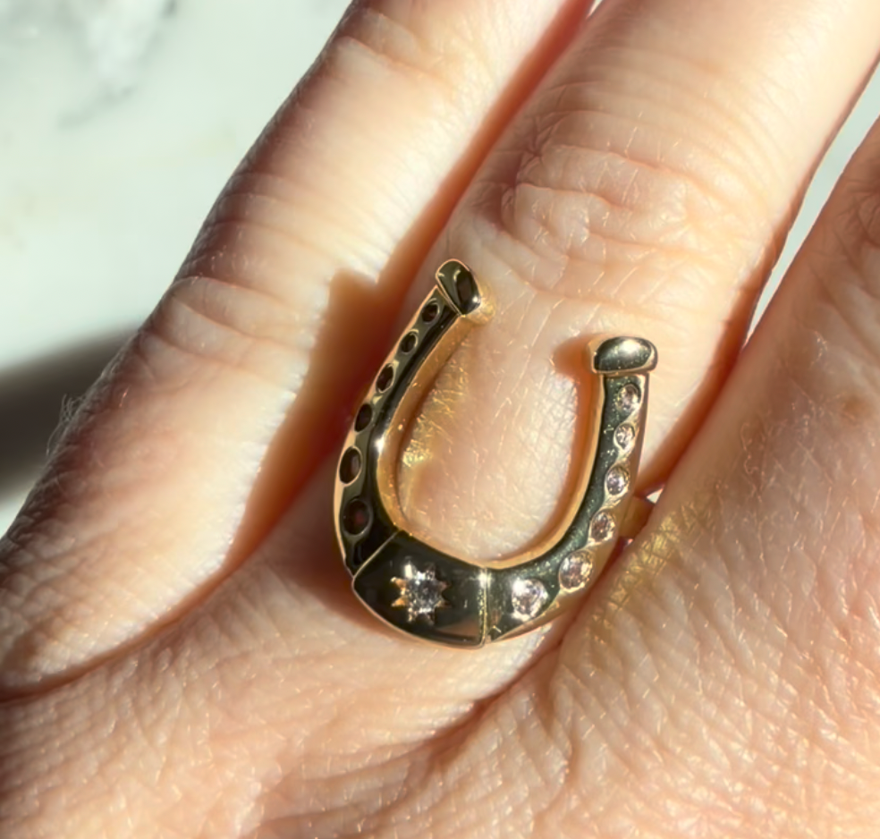 celestial horseshoe ring