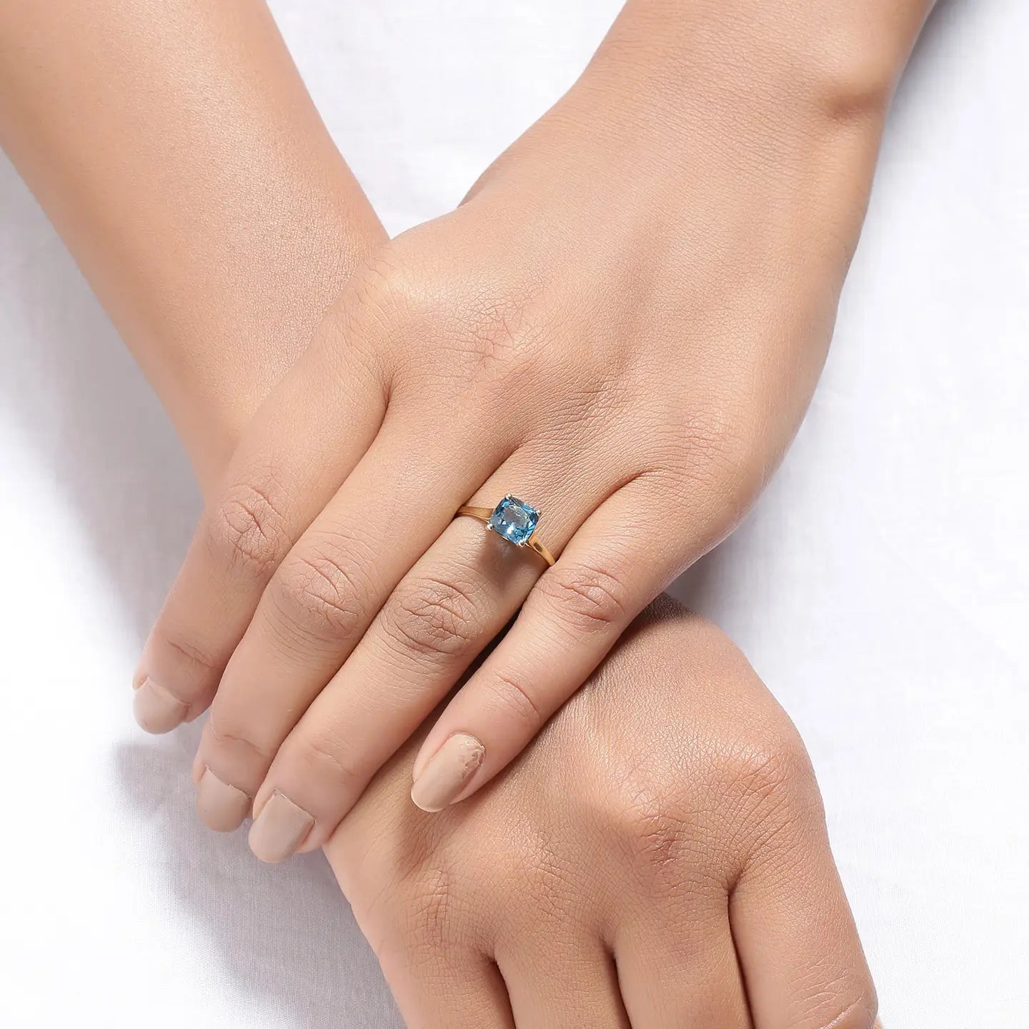 10K Yellow Gold London Blue Topaz Ring